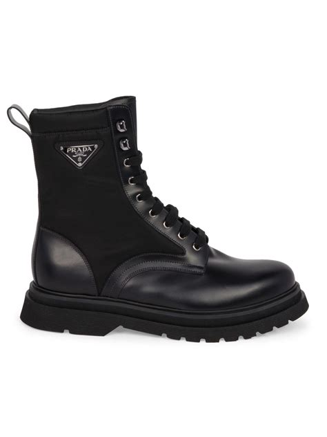 prada boot men rubber toe|Men's Prada Combat Boots .